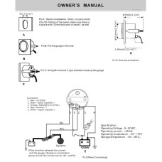 Цифровой амперметр ECMS PEA-WS±150A 52 мм, белый (800-00166)