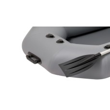 Надувная лодка Колибри К-220Т (Kolibri K-220T) гребная слань-книжка, тёмно-серая