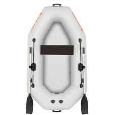 Надувная лодка Колибри К-220Т (Kolibri K-220T) гребная слань-коврик, светло-серая