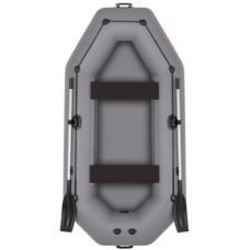 Надувная лодка Колибри К-280СТ (Kolibri K-280CT) гребная Air-Deck, тёмно-серая