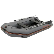 Надувная лодка Колибри КМ-300Д Профи (Kolibri KM-300D Профи) моторная килевая алюминиевый пайол, тёмно-серая