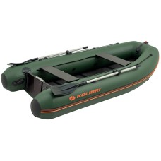 Надувная лодка Колибри КМ-300ДЛ (Kolibri KM-300DL) моторная килевая Air-Deck, зелёная