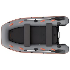Надувная лодка Колибри КМ-300ХЛ (Kolibri KM-300XL) моторная Air-Deck, тёмно-серая