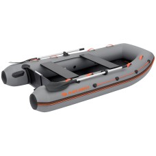 Надувная лодка Колибри КМ-300ХЛ (Kolibri KM-300XL) моторная Air-Deck, тёмно-серая