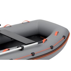 Надувная лодка Колибри КМ-300ХЛ (Kolibri KM-300XL) моторная Air-Deck, тёмно-серая
