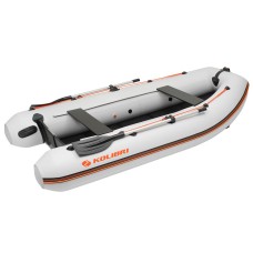 Надувная лодка Колибри КМ-330ДЛ (Kolibri KM-330DL) моторная килевая Air-Deck, светло-серая