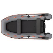 Надувная лодка Колибри КМ-330ХЛ (Kolibri KM-330XL) моторная Air-Deck, тёмно-серая