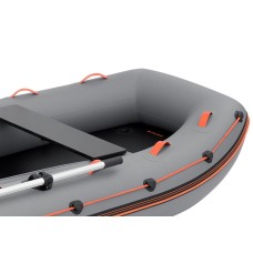 Надувная лодка Колибри КМ-330ХЛ (Kolibri KM-330XL) моторная Air-Deck, тёмно-серая