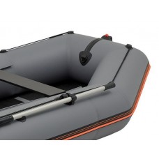 Надувная лодка Колибри КМ-360Д Профи (Kolibri KM-360D Профи) моторная килевая алюминиевый пайол, тёмно-серая