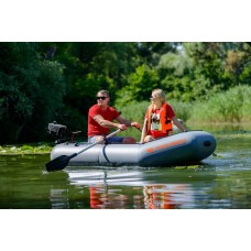 Надувная лодка Колибри К-220Т (Kolibri K-220T) гребная без настила, тёмно-серая