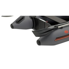 Надувная лодка Колибри КМ-245Д Профи (Kolibri KM-245D Профи) моторная килевая слань-книжка, тёмно-серая