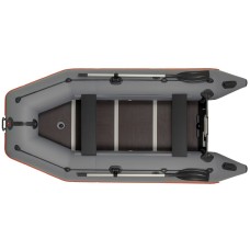 Надувная лодка Колибри КМ-330Д Профи (Kolibri KM-330D Профи) моторная килевая фанерный пайол, тёмно-серая