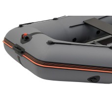 Надувная лодка Колибри КМ-360Д Профи (Kolibri KM-360D) моторная килевая фанерный пайол, тёмно-серая