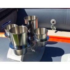 Держатель стаканов FASTEN складной из нержавеющей стали (Ch221)