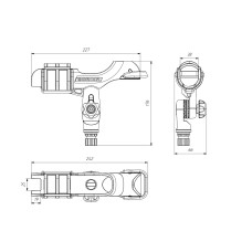 Держатель удилища FASTEN, черно-серый (Ht213)