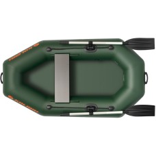 Надувная лодка Колибри К-190 (Kolibri K-190) гребная без настила, зелёная