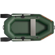 Надувная лодка Колибри К-190 (Kolibri K-190) гребная без настила, зелёная