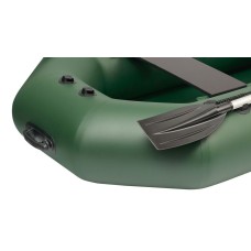 Надувная лодка Колибри К-240Т (Kolibri K-240T) гребная без настила, зелёная