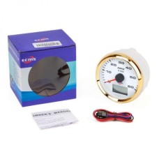 Тахометр со счетчиком моточасов ECMS белый HMH3-WG-6KL (902-00012)