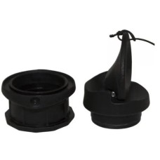 Клапан сливной транцевый 24 мм (пробка) Kolibri черный (11.0021.62)