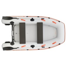 Надувная лодка Колибри КМ-270ХЛ (Kolibri KM-270XL) моторная Air-Deck, светло-серая