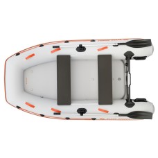 Надувная лодка Колибри КМ-270ХЛ (Kolibri KM-270XL) моторная Air-Deck, светло-серая
