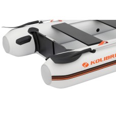 Надувная лодка Колибри КМ-270ХЛ (Kolibri KM-270XL) моторная Air-Deck, светло-серая