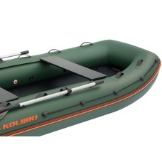 Надувная лодка Колибри КМ-330ХЛ (Kolibri KM-330XL) моторная Air-Deck, зелёная