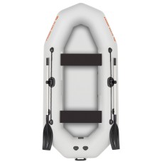 Надувная лодка Колибри К-270Т (Kolibri K-270T) гребная слань-книжка, светло-серая