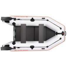 Надувная лодка Колибри КМ-260 (Kolibri KM-260) моторная слань-книжка, светло-серая