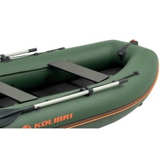 Надувная лодка Колибри КМ-280ДЛ (Kolibri KM-280DL) моторная килевая Air-Deck, зелёная