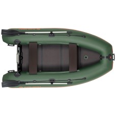 Надувная лодка Колибри КМ-280ДЛ (Kolibri KM-280DL) моторная килевая Air-Deck, зелёная