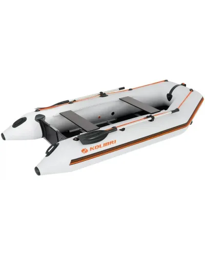 Надувная лодка Колибри КМ-330Д Профи (Kolibri KM-330D Профи) моторная килевая алюминиевый пайол, светло-серая Надувная лодка Колибри КМ-330Д Профи (Kolibri KM-330D Профи) моторная килевая алюминиевый пайол, светло-серая