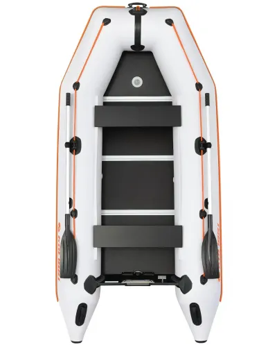 Надувная лодка Колибри КМ-330Д Профи (Kolibri KM-330D Профи) моторная килевая алюминиевый пайол, светло-серая