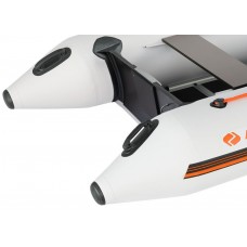 Надувная лодка Колибри КМ-360Д Профи (Kolibri KM-360D Профи) моторная килевая алюминиевый пайол, светло-серая