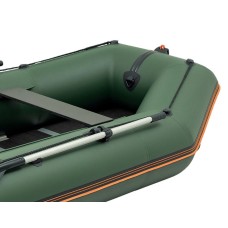 Надувная лодка Колибри КМ-360Д Профи (Kolibri KM-360D) моторная килевая алюминиевый пайол, зелёная