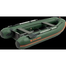 Надувная лодка Колибри КМ-360ДСЛ (Kolibri KM-360DSL) моторная килевая алюминиевый пайол, зелёная