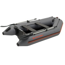 Надувная лодка Колибри КМ-260Д Профи (Kolibri KM-260D) моторная килевая слань-книжка, тёмно-серая