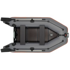 Надувная лодка Колибри КМ-260Д Профи (Kolibri KM-260D) моторная килевая слань-книжка, тёмно-серая