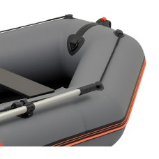 Надувная лодка Колибри КМ-260Д Профи (Kolibri KM-260D) моторная килевая слань-книжка, тёмно-серая