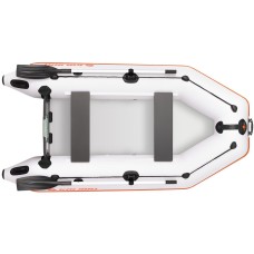 Надувная лодка Колибри КМ-280 (Kolibri KM-280) моторная без настила, светло-серая