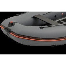 Надувная лодка Колибри КМ-360ДСЛ (Kolibri KM-360DSL) моторная килевая фанерный пайол, тёмно-серая