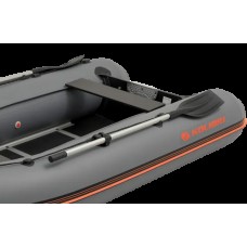Надувная лодка Колибри КМ-360ДСЛ (Kolibri KM-360DSL) моторная килевая фанерный пайол, тёмно-серая