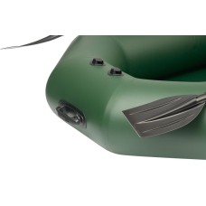 Надувная лодка Колибри К-220Т (Kolibri K-220T) гребная без настила, зелёная