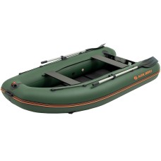 Надувная лодка Колибри КМ-300ДЛ (Kolibri KM-300DL) моторная килевая слань-книжка, зелёная