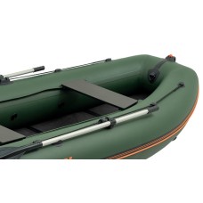 Надувная лодка Колибри КМ-300ДЛ (Kolibri KM-300DL) моторная килевая слань-книжка, зелёная