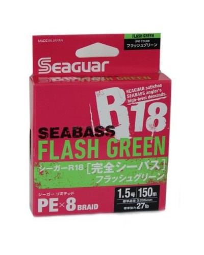 Шнур Seaguar R18 Seabass FG PEx8 150 m #0.8 15 lb/6.8 kg (FS0629638)