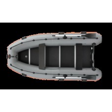Надувная лодка Колибри КМ-360ДСЛ (Kolibri KM-360DSL) моторная килевая алюминиевый пайол, тёмно-серая