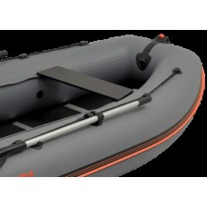 Надувная лодка Колибри КМ-360ДСЛ (Kolibri KM-360DSL) моторная килевая алюминиевый пайол, тёмно-серая
