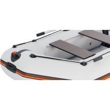 Надувная лодка Колибри КМ-245 (Kolibri KM-245) моторная без настила, светло-серая